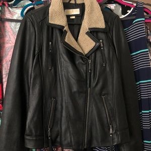 Michael Kors moto leather jacket